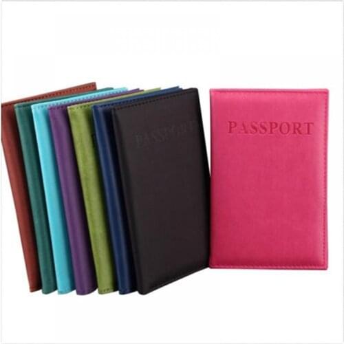1PC Fashion New PU Women Passport Holder Couple Models Girls Travel Passport Cover Unisex Card Case Man Card Holder