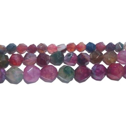 Wholesale Natural Stone Beads Faceted Tourmaline Agates Beads Stone Round Beads For Making Jewelry 6/8/10 MM Beads Diy Bracelet