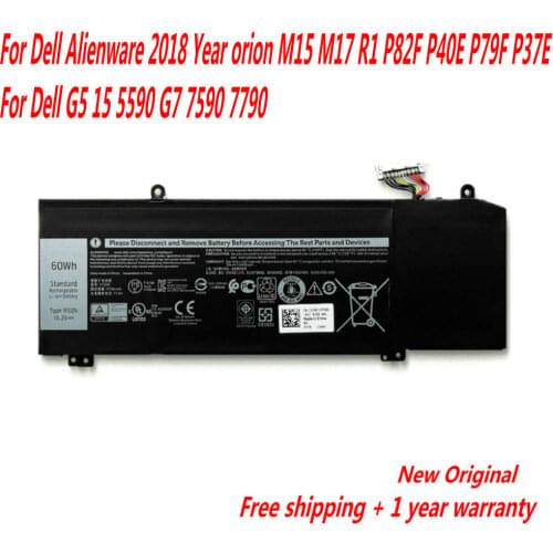 Origina 1F22N Laptop Battery For Dell Alienware 2018 Year orion M15 M17 R1 P82F P40E P79F P37E For Dell G5 15 5590 G7 7590 7790