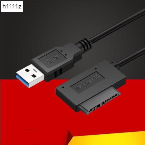 Professional USB3.0 to 7+6 13Pin mini SATA Cable Connector for Laptop Notebook DVD CD-ROM Converter Slimline SATA Driver Adapter