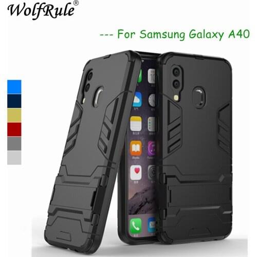 Anti-knock Case For Samsung Galaxy A40 Cover Soft Rubber+ Plastic Case For Samsung Galaxy A40 Case Holder Stand Capa SM-A405F