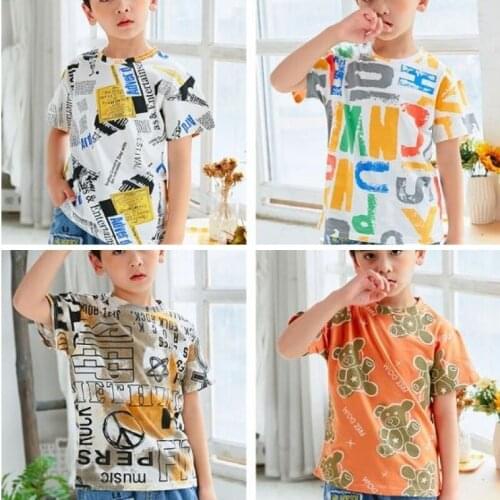 Summer New Unisex Bottoming Shirt Baby Boys Girls Kids Fashion Casual Short Sleeve Tshirts Children Clothes Cotton Tees Tops