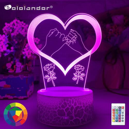3D LED night light new illusion night light 3D illusion table lamp romantic gift for girlfriend engagement gift home decoration