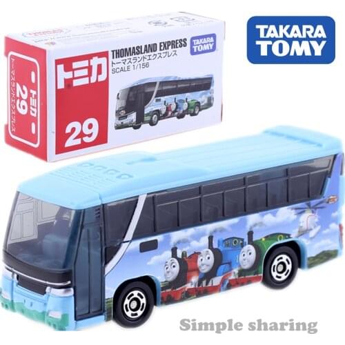 TTakara Tomy Tomica 29 Thomas Land Express Bus Scale 1/156 Car Hot Pop Kids Toys Motor Vehicle Diecast Metal Model
