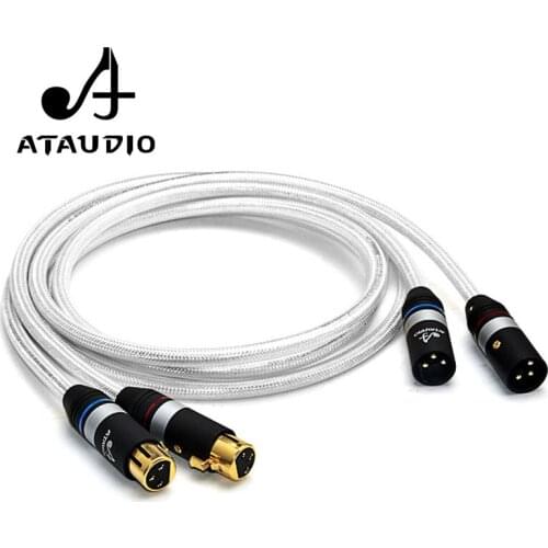 ATAUDIO Hifi XLR Cable High Quality Silver and Copper 2 XLR Male to Female Audio Cable