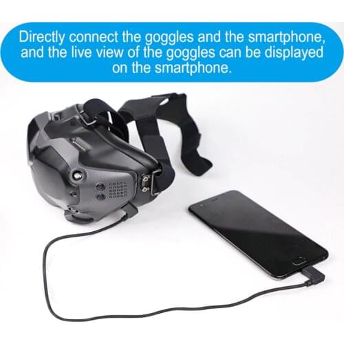 1M For DJI FPV Glasses Data Cable TYPE-C port To TYPE-C/ micro Transmission Mobile phone data cable