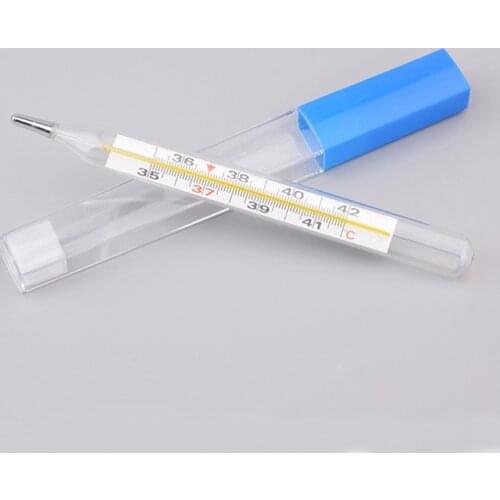 1pc Large Size Screen Body Temperature Measurement Device Armpit Glass Mercury Thermometer Home Health Care Product
