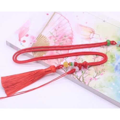 10Pcs/Lot Necklace Pendant Hand-woven Design Tassel Rope Adjustable DIY Material Accessories Sweater Chain Chinese