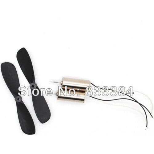 2set 716 7x16mm Magnetic Micro Coreless Motor + Propeller DC 4.2V 55000RPM coreless aeromodelling motor high speed