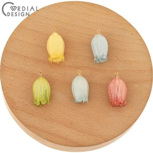 Cordial Design 20Pcs Jewelry Accessories/Multicolor Natural Flower/Earring Findings/DIY Making/Hand Made/Charms For Earrings