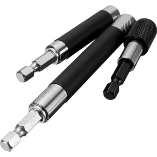 3pcs 1/4 Inch Hex Magnetic 80/120mm Screwdriver Bit Holder and 60mm Socket Extension Bar