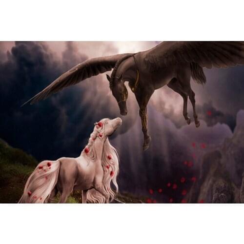 5d DIY Diamond Painting horses love Full Drill Embroidery Cross Stitch Mosaic Craft Kit Home Decor Religion Christmas Gift