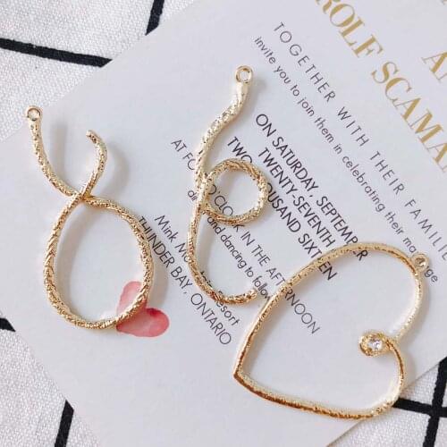 6 pieces/lot Korean version diy alloy heart pendant round earrings jewelry accessories material