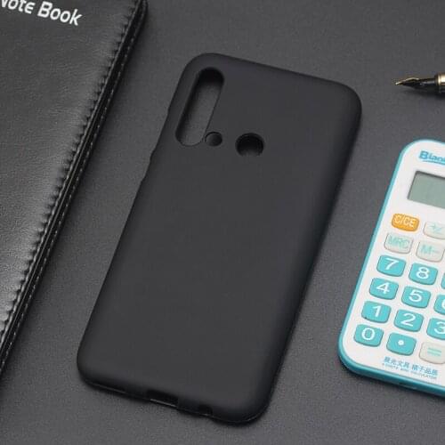 AMMYKI 6.4'For Huawei NOVA 5I case irregular Non-slip soft Black silicone phone cover 6.4'For Huawei P20 lite 2019 case