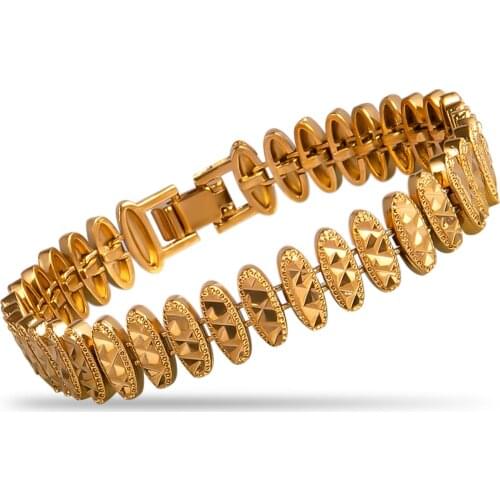 IP 18K Gold Brass Link Bracelet for Women, Tennis Cuff Bracelet, Filigree Leaf Heart Flower Teardrop Adjustable Brozne Bracelets