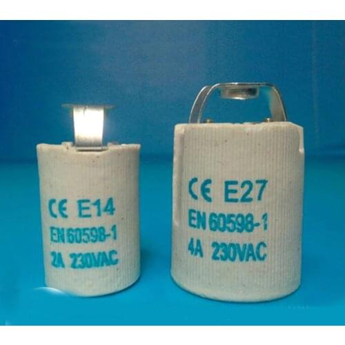 E27 ceramic lamp base resistance to high temperature E14 Lamp holder light fittings 200pcs