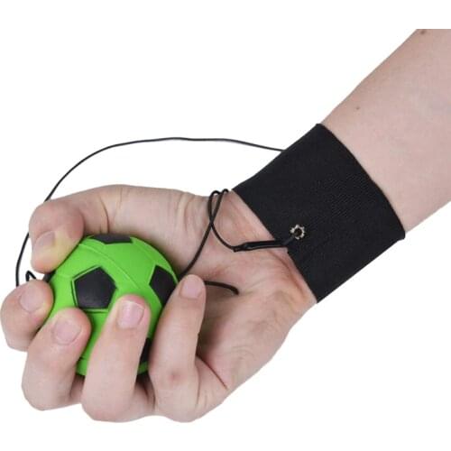 Wrist Band Elastic Rubber Ball Wrist Exercise Hand Finger Stiffness Relief Wrist Bounce Ball For Children Bouncy Ball Gift