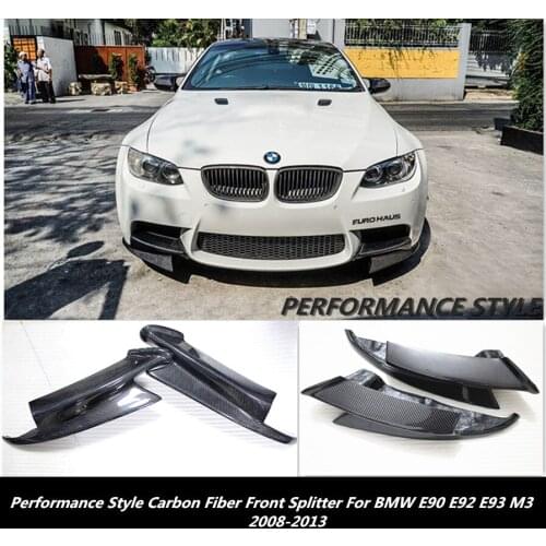 E92 E93 M3 Performance Style Front Bumper Splitter Lips For BMW E90 E92 E93 M3 07-13 08 12