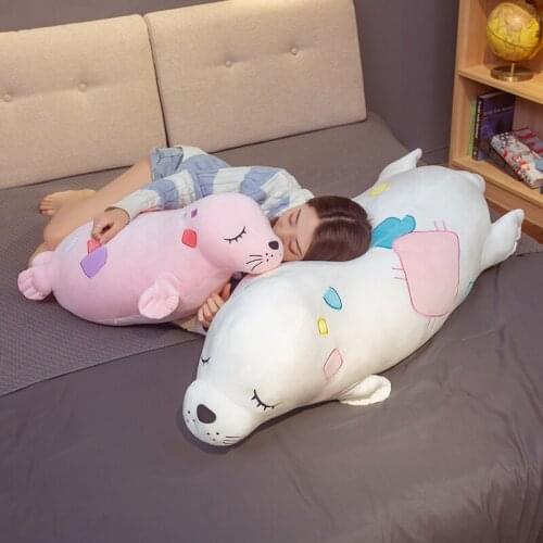 Hot Sale 50cm Cute colorful sea lion Plush Toys Winter Doll Adult Toys Stuffed Kawaii Pillow for Girls Kids Birthday Gifts
