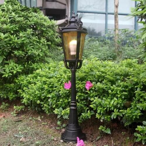 HAWBOIRRY LED outdoor lawn stig installation garden villa park square retro street courtyard waterproof vertical street light