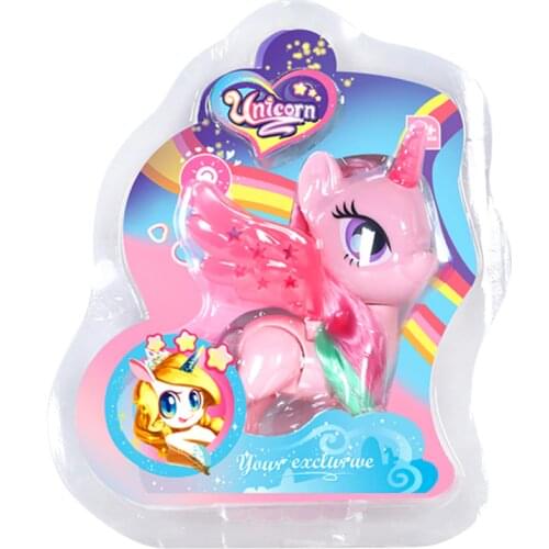 Lanyitoys New arrival Magic My little ponies with lighting action figure Cute poni toys anime figure model toys for girls gift