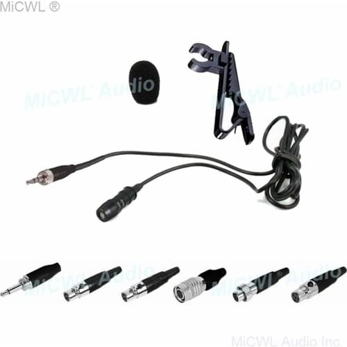 MiCWL T60 Cardioid Lavalier Lapel Microphone for Audio-Technica Sennheiser Shure AKG Samson MiPro Wireless Multiplicity of plugs