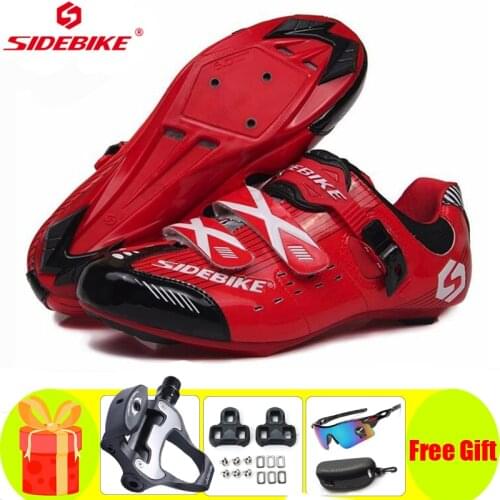 Sidebike Road Cycling Shoes Man Women Racing Bicycle Shoes Sneakers Professional Breathable Comfortable Bike Lock