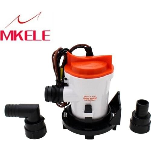 MKBP1-G600-03 3/4" hose 600GPH 12v solar bilge pump with marine water hose