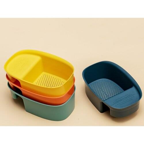 2 In 1 Multifunction Storage Holder Multifunctional Drain Shelf Rack Sucker for Kitchen XH8Z