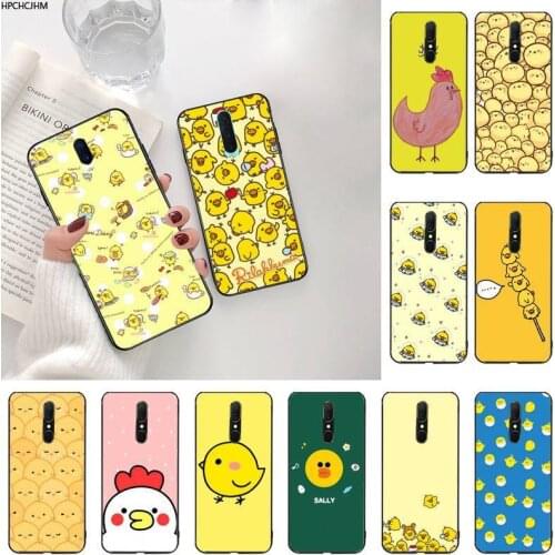 HPCHCJHM Cute Yellow Chickens Duck Custom Photo Soft Phone Case For Oppo A5 A9 2020 Reno2 z Renoace 3pro Realme5Pro