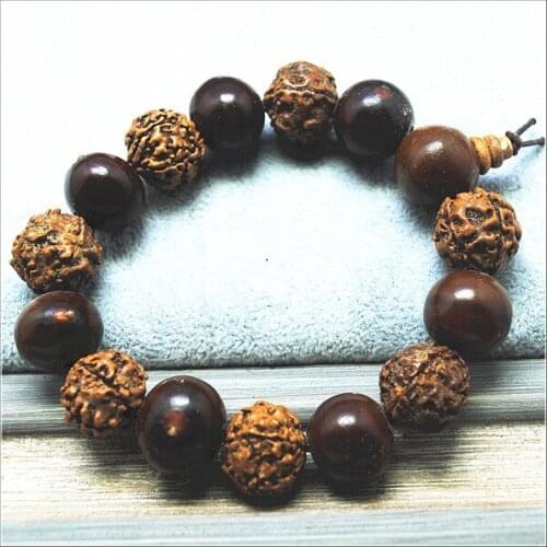Natural plants nuts seeds men bracelets size 18mm powerful bracelets religious jewelry