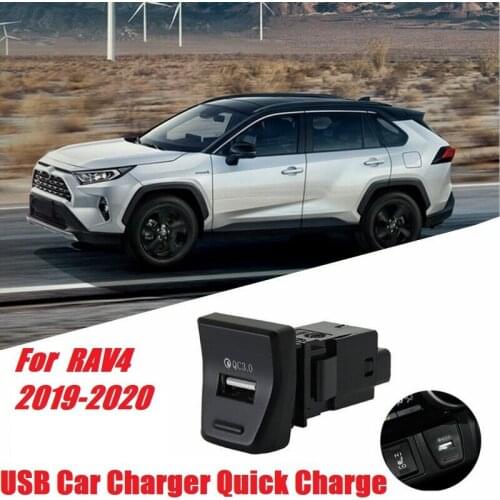NEW-Central Control Position QC3.0 Car Charger Lossless Upgrade Car Phone Charger for Toyota RAV4 Rav 4 2019 2020