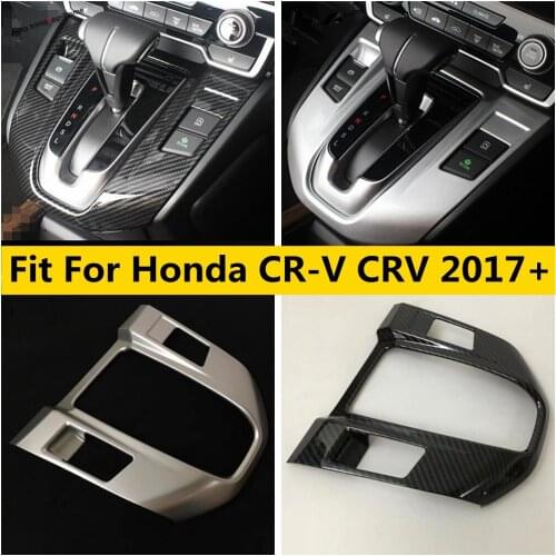 Yimaautotrims Transmission Shift Gear Panel Cover Trim Fit For Honda CR-V CRV 2017 2018 2019 2020 Matte / Carbon Fiber Look
