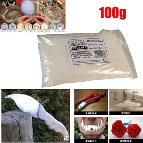 100g White Crystal Soil Plastimake Shape Shifter Thing Polymorph Instamorph Moldable Plastic Thermoplastic for Molding