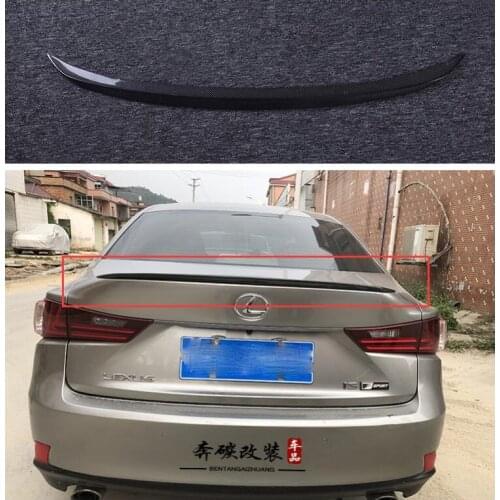 High quality Carbon Fiber Rear Trunk Lip Spoiler Wing Fits For Lexus IS250 IS300 IS350 2017 2018 2019