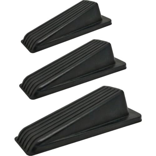 YYSD Rubber Door Stoppers Door Stop Wedge Large Heavy Duty Flexible Door Holder 3 Pack Non Marking Anti Slip Jam 4 Colors