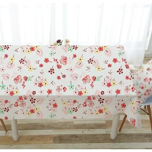 Modern simple waterproof anti - oil anti - oil table cloths European flower table cloth