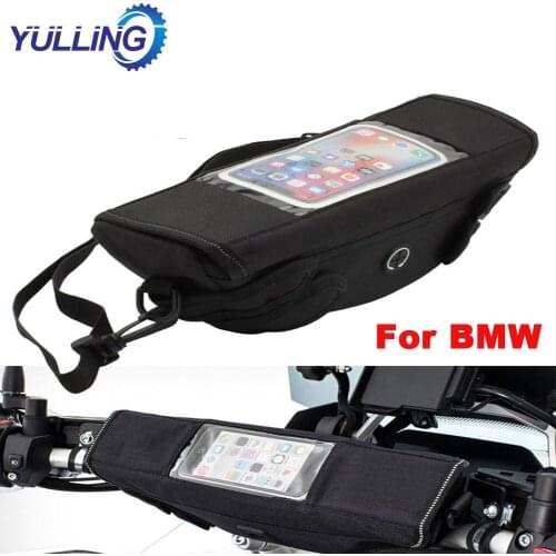 Motorcycle Handlebar Bag with Clear Phone Pouch Waterproof Travel Bag for BMW F750GS F850GS R1200GS ADV F700GS 800GS R1250GS