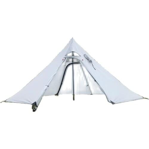 Large 3-4 Person Ultralight Outdoor Ripstop Camping Teepee cone Pyramid Rodless Tent Backpacking Hiking Tents