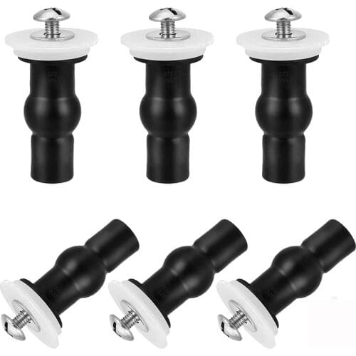 Toilet Seat Screws,Universal Expanding Rubber Screw Top Fixing Hinges Fitting WC Blind Hole Plastic Washers Nut