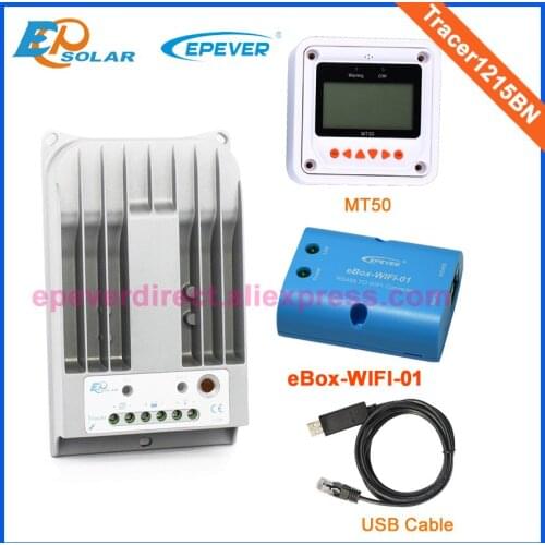 12/24v 10A solar batter charger Max Pv Input 150v Tracer1215BN MT50 wifi connect funciton&USB