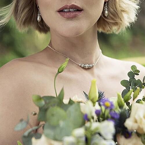 Women Back Necklace Pearl Decor Backdrop Necklace Body Chain Back Necklace Fashion Back Drop Pearl Wedding Neck Decor