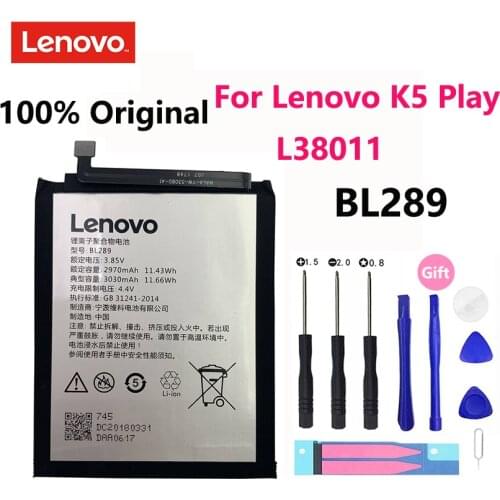 100% Original 3030mAh BL289 Battery For Lenovo K5 Play L38011 Mobile Phone Replacement Batteries Bateria
