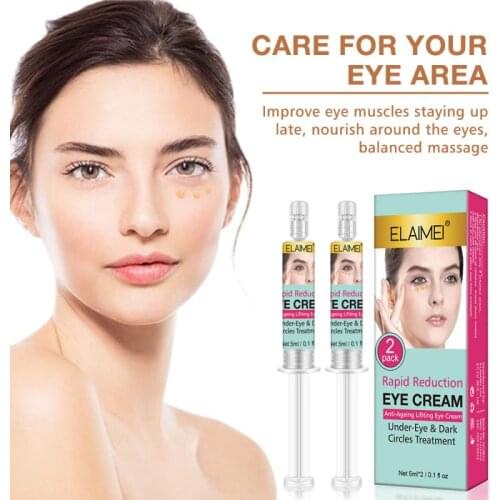 2PC Rapidly Eyes Anti-Wrinkle Anti-aging Lines Removal Eye Cream Eye Delight Boost Serum Silicate Minerals Eye Care TSLM1