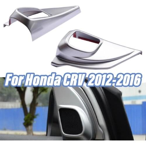 2Pcs ABS Chrome Front A Pillar Door Speaker Panel Cover Trim Decoration Frame Fit For Honda CRV CR-V 2012 2013 2014 2015 2016