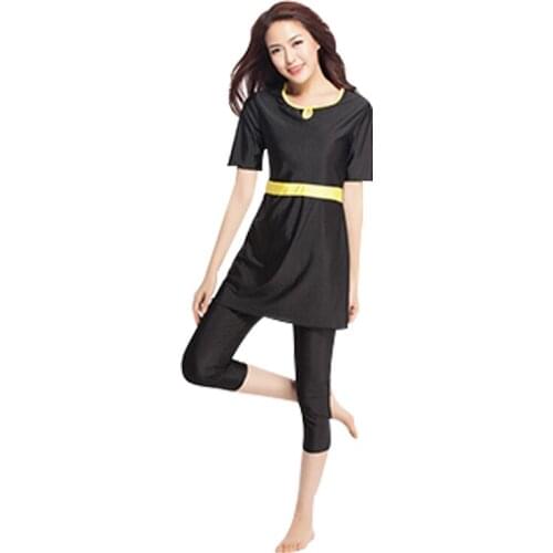 2016 Quality maios plus size swimwear Islamic swimsuit for women islamic adult beachwear Arabic sports swimwear