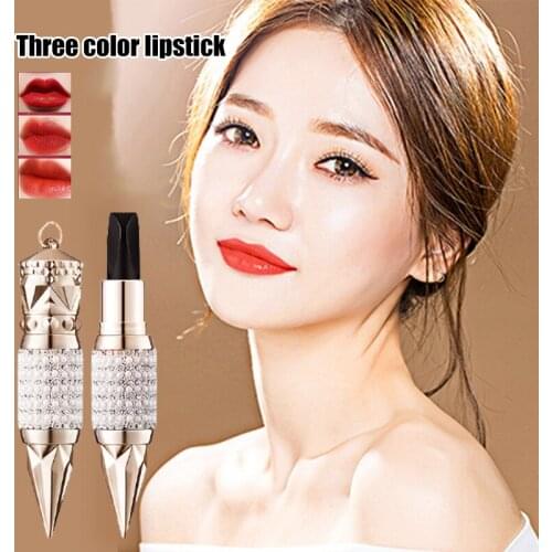 2021 3 Colors Lipstick Velvety Set Long Lasting Nonstick Cup Not Fade Makeup Cosmetics Kit for Girl Women