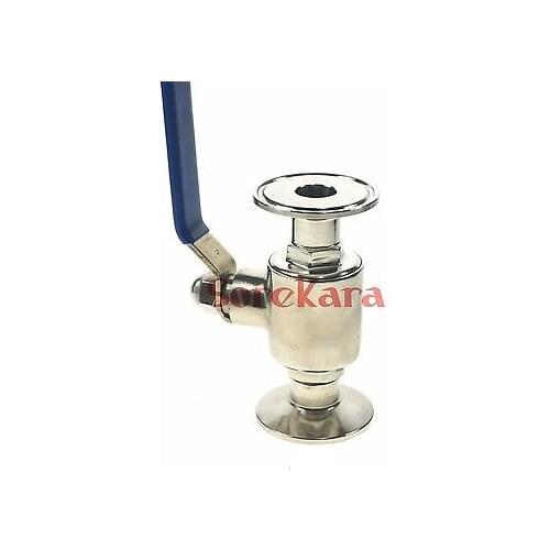 45mm 304 Stainless Steel Sanitary Ball Valve Tri Clamp Ferrule Type For Homebrew Diary Product