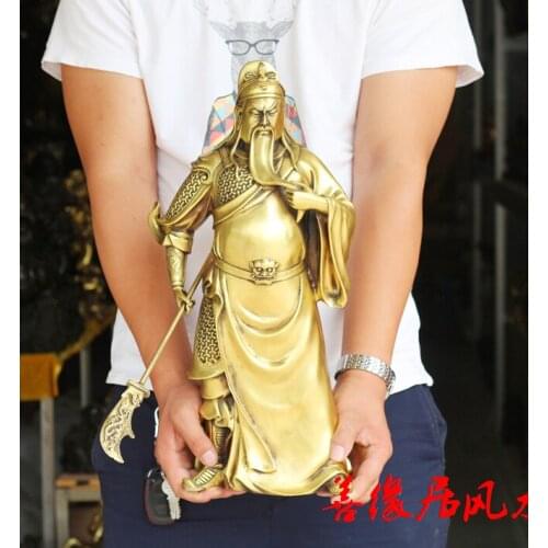 53CM # Company SHOP Store home efficacious Talisman Protection-Money Drawing Martial god of wealth GUAN GONG FENG SHUI statue