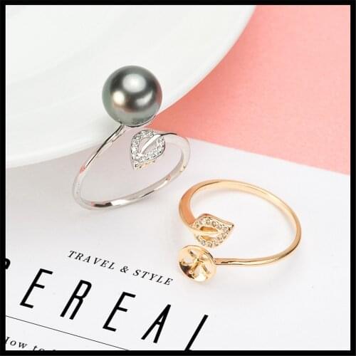 925 silver fine jewelry accessories wholesale diy handmade unique semi mount ring settings pearl jewelry making for women